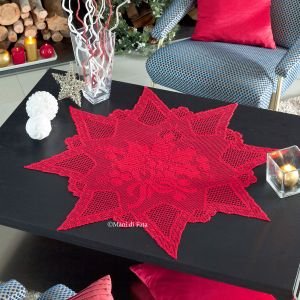 Kit filet per centro natalizio ‘Stella rossa’