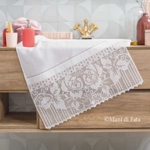 Tessuto, occorrente e schema per asciugamano