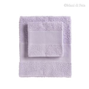 Parure asciugamani in cotone da ricamare
