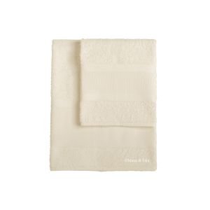 Parure asciugamani in cotone da ricamare a punto croce greca opaca