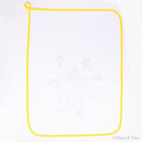 Strofinaccio in cotone disegnato punti vari 'Medusa'