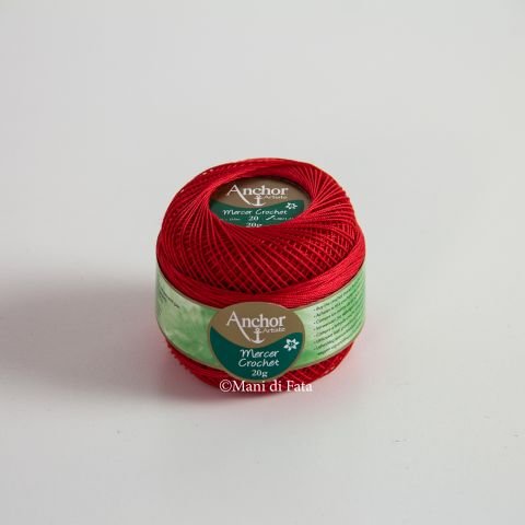 Cotone Cordonetto Mercer Crochet n. 20 rosso