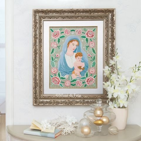 Disegno carta per quadro 'Madonna con il Bambino'