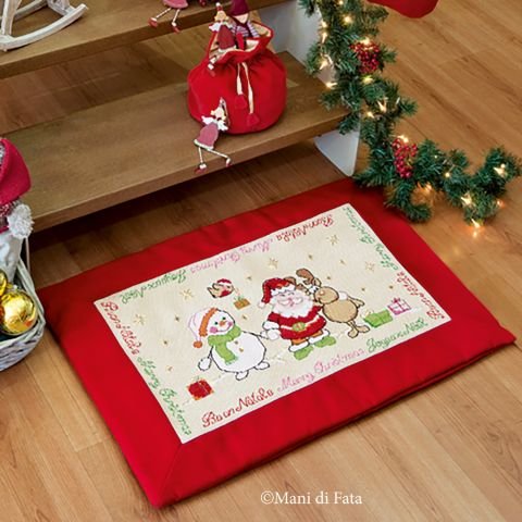 Schema punto croce per tappeto natalizio